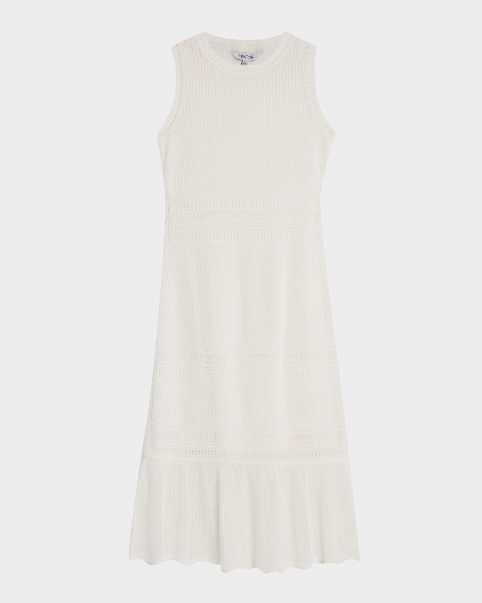 Modern Fit Pointelle Knit Midi Dress